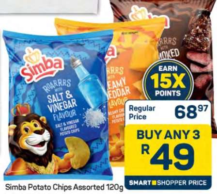 Simba Potato Chips Assorted 120g