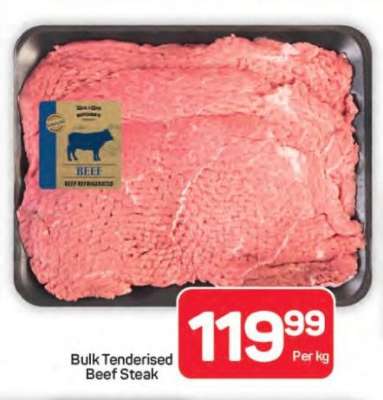 Bulk Tenderised Beef Steak