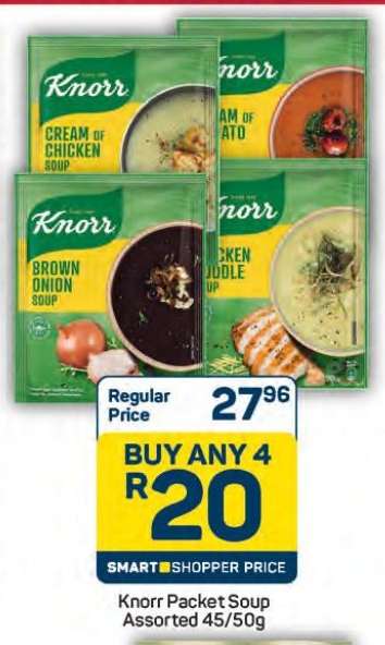 Knorr Packet Soup Assorted 45/50g