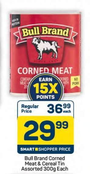 Bull Brand Corned Meat & Cereal Tin Assorted 300g Each