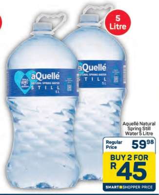 aQuelle Natural Spring Still Water 5 Litre