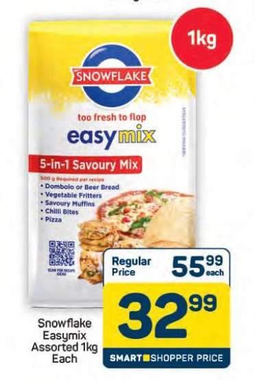 Snowflake Easymix Assorted 1kg Each