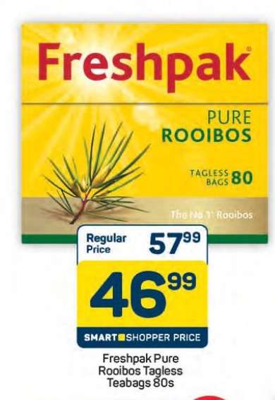 Freshpak Pure Rooibos Tagless Teabags 80s