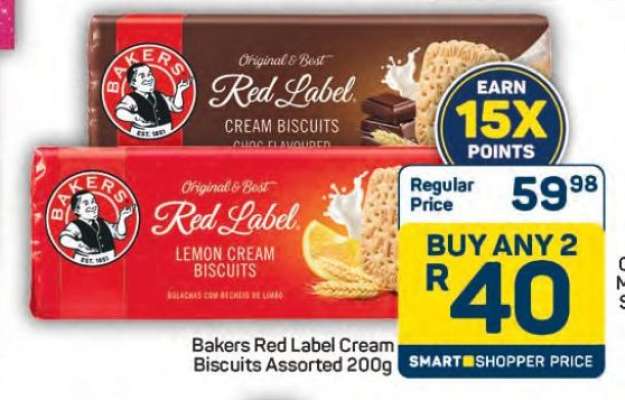 Bakers Red Label Cream Biscuits Assorted 200g