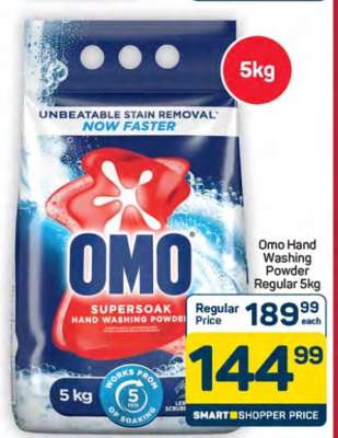 Omo Hand Washing Powder Regular 5kg