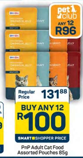 PnP Adult Cat Food Assorted Pouches 85g