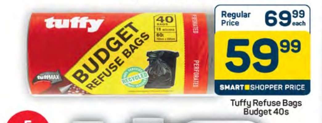 Tuffy Refuse Bags Budget 40s