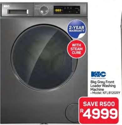 8kg Grey Front Loader Washing Machine