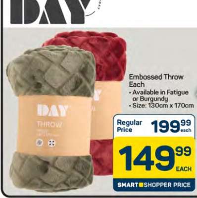 DAY Embossed Throw