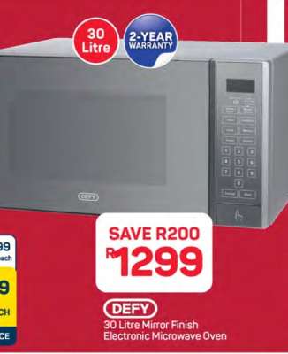 DEFY 30 Litre Mirror Finish Electronic Microwave Oven