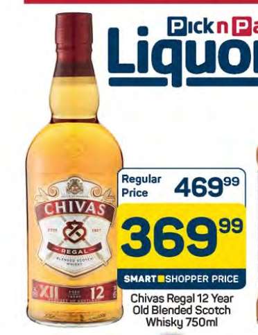 Chivas Regal 12-Year-Old Blended Scotch Whisky 750ml