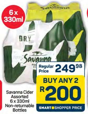 Savanna Cider Assorted 6 x 330ml Non-Returnable Bottles
