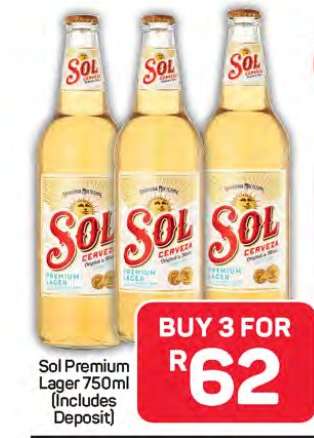 Sol Premium Lager 750ml