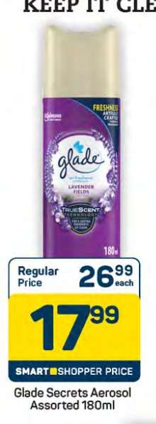 Glade Secrets Aerosol Assorted 180ml