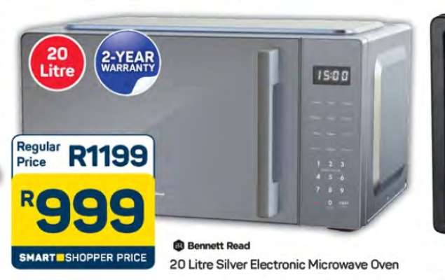 Bennett Read 20 Litre Silver Electronic Microwave Oven