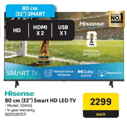 Hisense 80 cm (32”) Smart HD LED TV