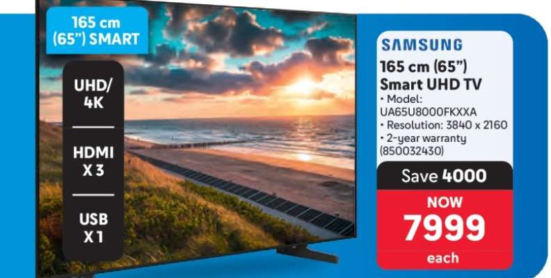 Samsung 165 cm (65") Smart UHD TV