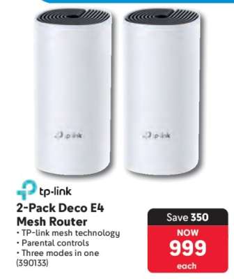 2-Pack Deco E4 Mesh Router