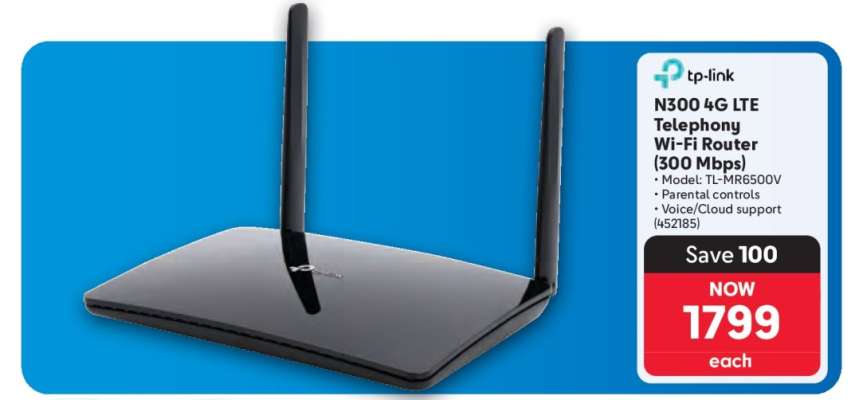 TP-LINK N300 4G LTE Telephony Wi-Fi Router (300 Mbps)