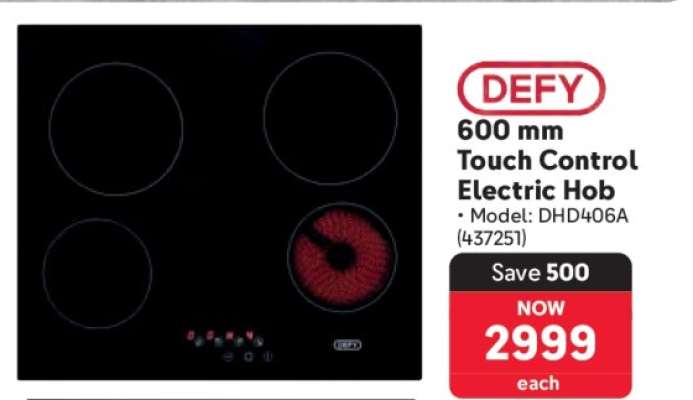 DEFY 600 mm Touch Control Electric Hob
