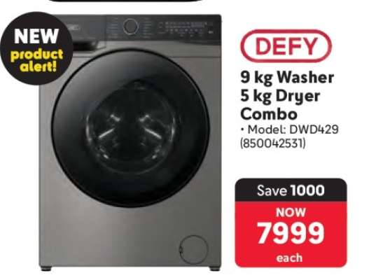 DEFY 9 kg Washer 5 kg Dryer Combo