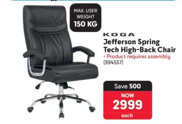 KOGA Jefferson Spring Tech High-Back Chair