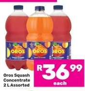 Oros Squash Concentrate 2 L Assorted