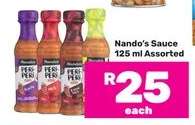 Nando’s Sauce 125 ml Assorted