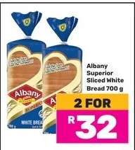Albany Superior Sliced White Bread 700 g