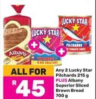 Lucky Star Pilchards & Albany Bread Combo
