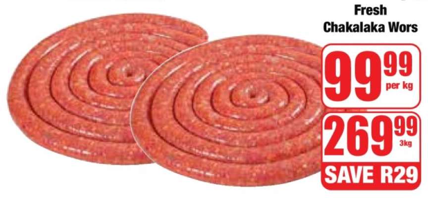 Fresh Chakalaka Wors