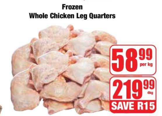 Frozen Whole Chicken Leg Quarters