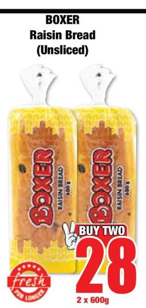 BOXER Raisin Bread (Unsliced)