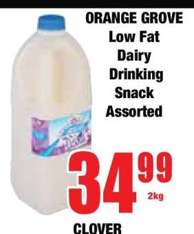 ORANGE GROVE Low Fat Dairy Drinking Snack Assorted