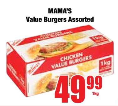 MAMA'S Value Burgers Assorted