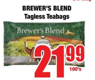 BREWER'S BLEND Tagless Teabags