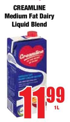 CREAMLINE Medium Fat Dairy Liquid Blend