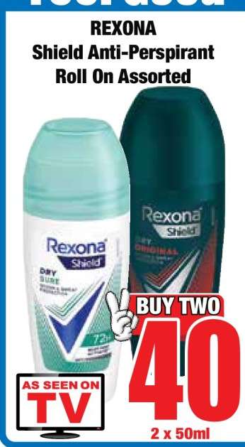 REXONA Shield Anti-Perspirant Roll On Assorted