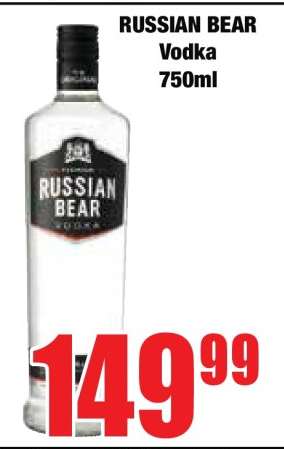 Russian Bear Vodka 750ml