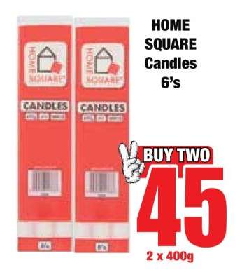 HOME SQUARE Candles 6's