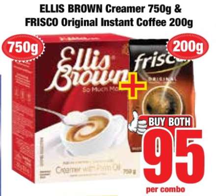 ELLIS BROWN Creamer 750g & FRISCO Original Instant Coffee 200g