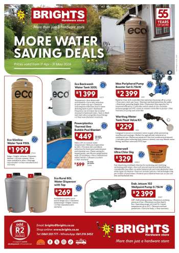 Brights Hardware catalogue  - 17/04/2026 - 31/05/2026.