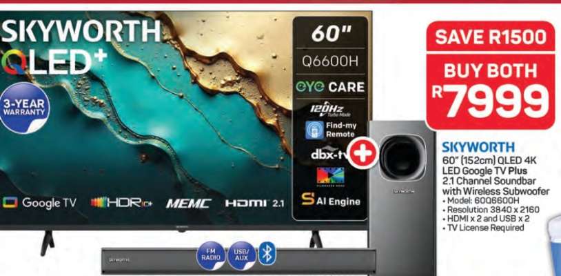 Skyworth QLED+ TV and Soundbar