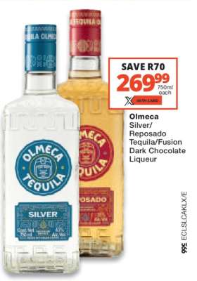 Olmeca Silver/Reposado Tequila/Fusion Dark Chocolate Liqueur