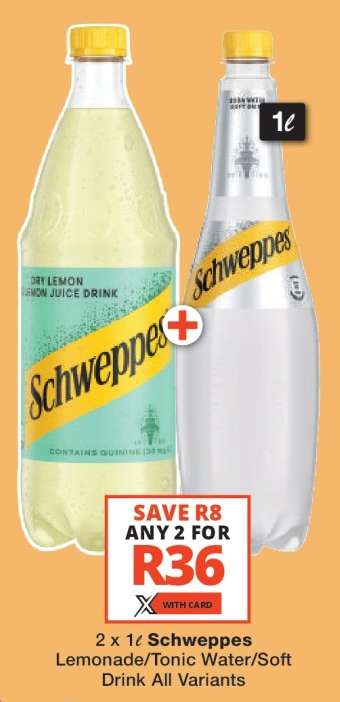 Schweppes Lemonade/Tonic Water/Soft Drink