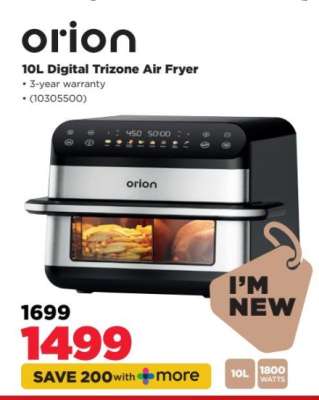 orion 10L Digital Trizone Air Fryer