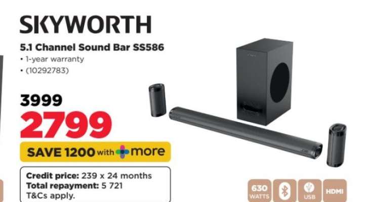 SKYWORTH 5.1 Channel Sound Bar SS586