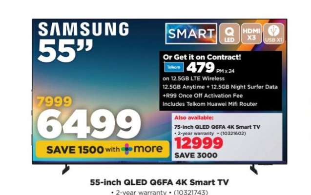 Samsung 55-inch QLED Q6FA 4K Smart TV
