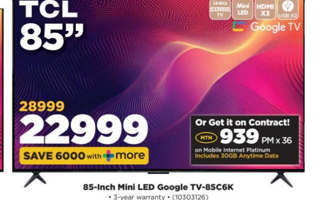 85-Inch Mini LED Google TV-85C6K