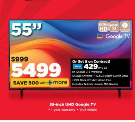 55-inch UHD Google TV